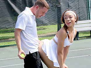 Oily naughty girl making erotic show